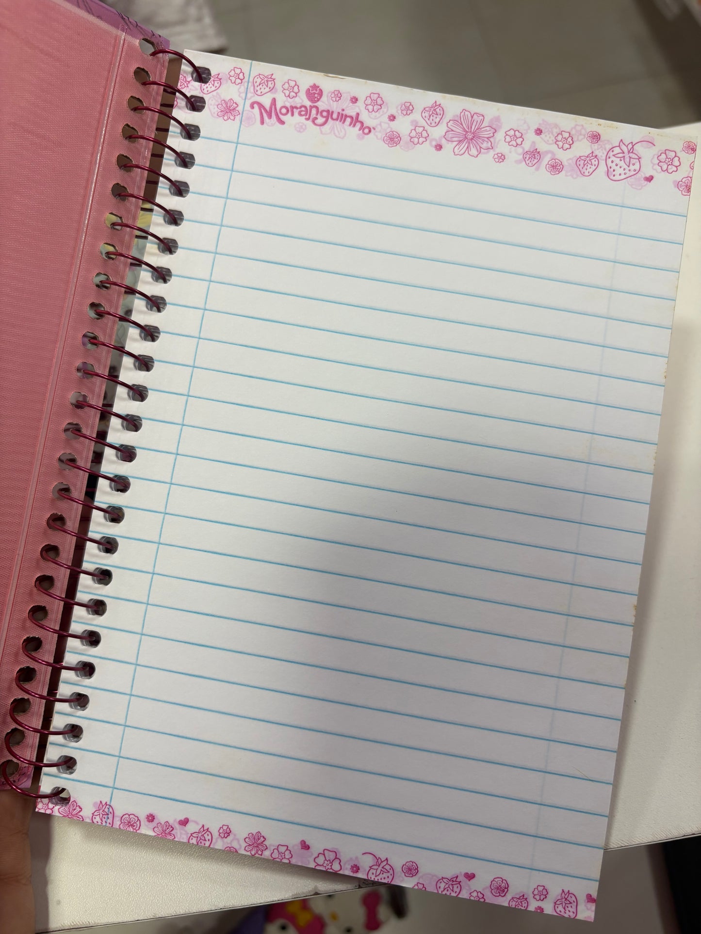 MINI CADERNO MORANGUINHO 96 FOLHAS