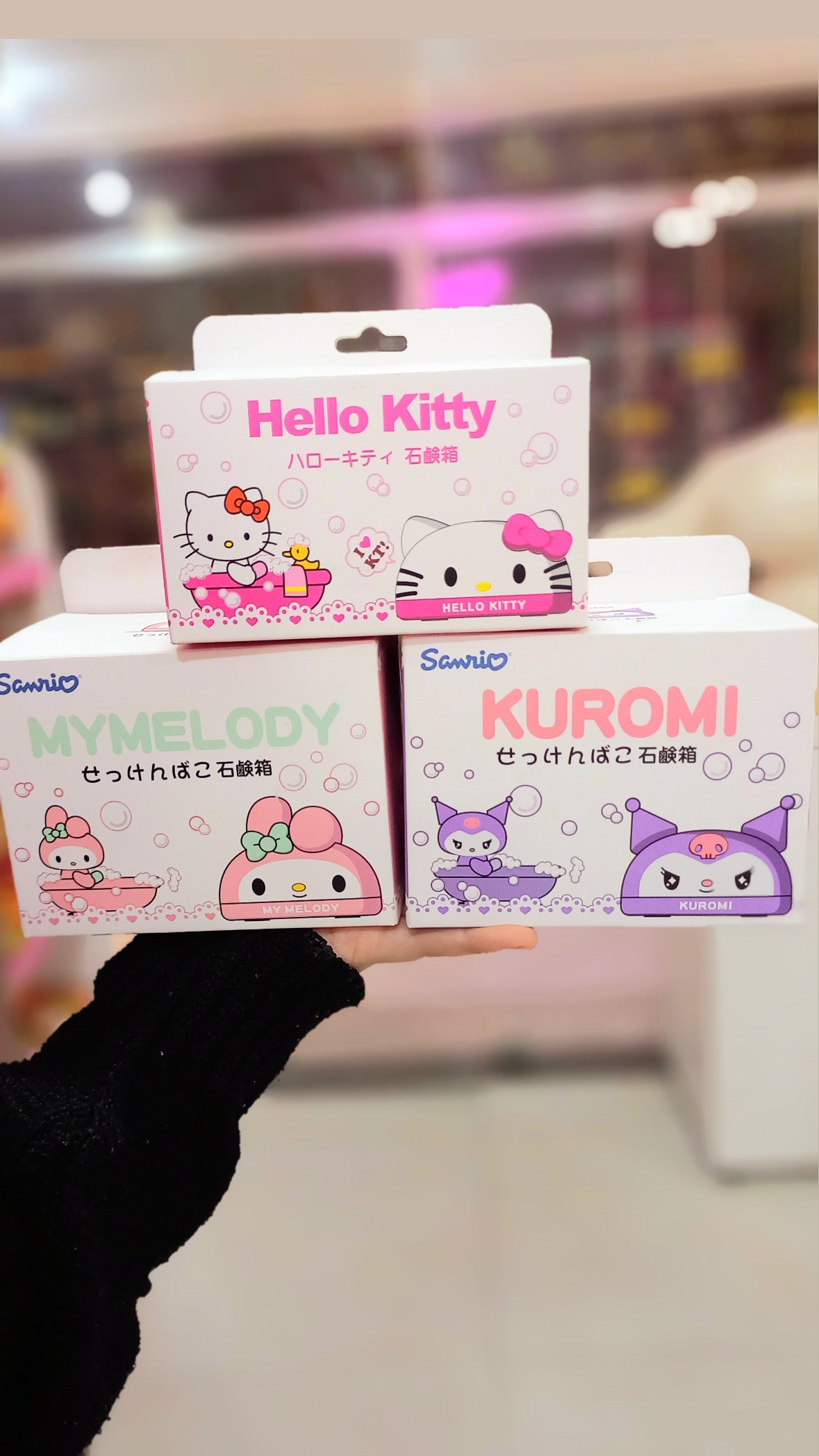 SABONETEIRA SANRIO HELLO KITTY, MY MELODY E KUROMI