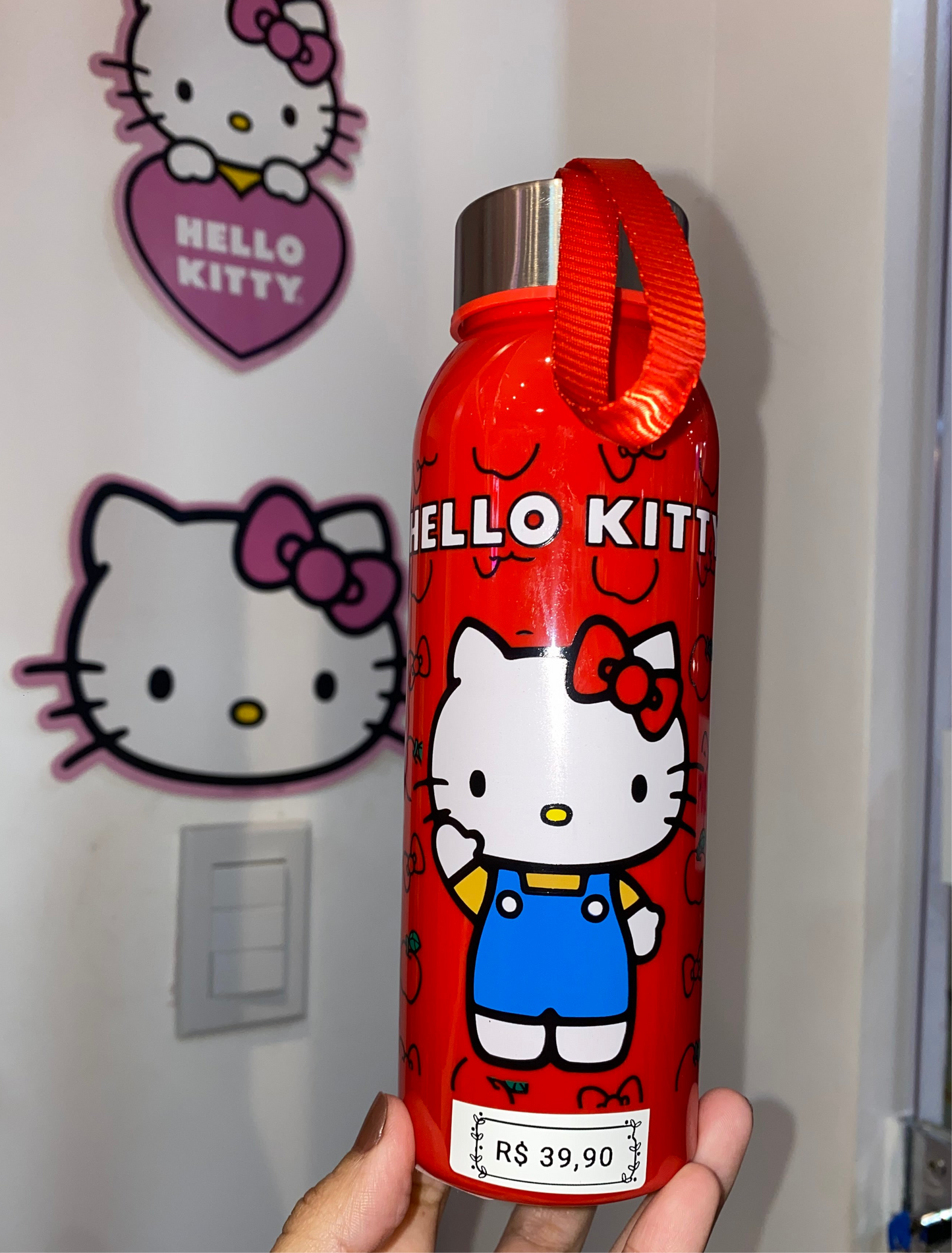 garrafa hello kitty vermelho