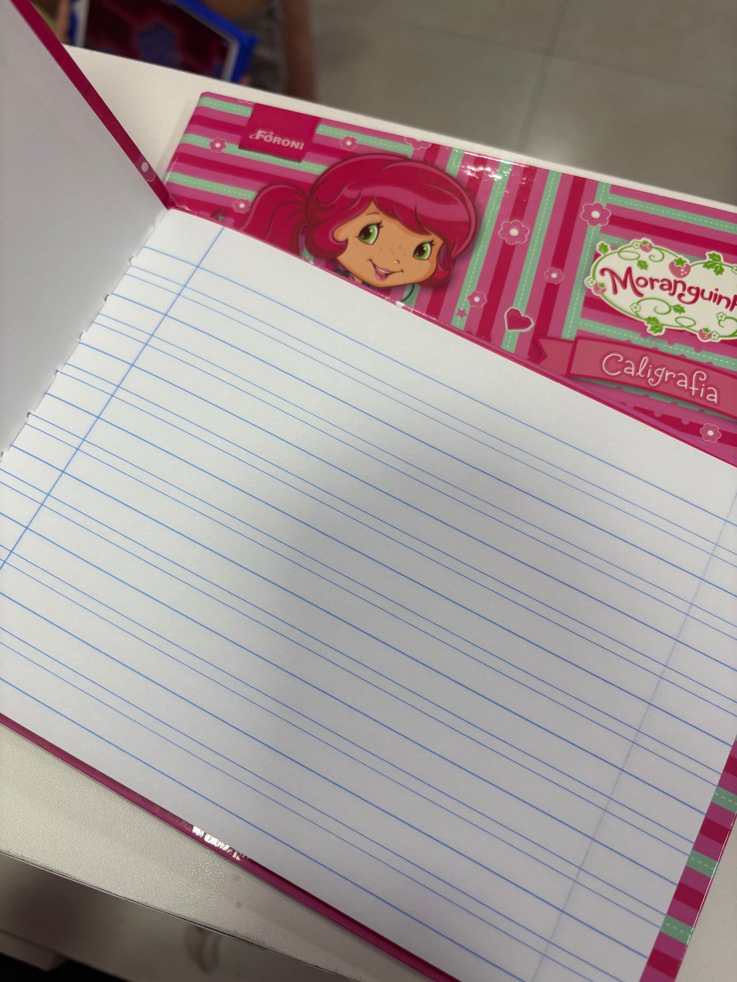 CADERNO CALIGRAFIA MORANGUINHO 48 FOLHAS