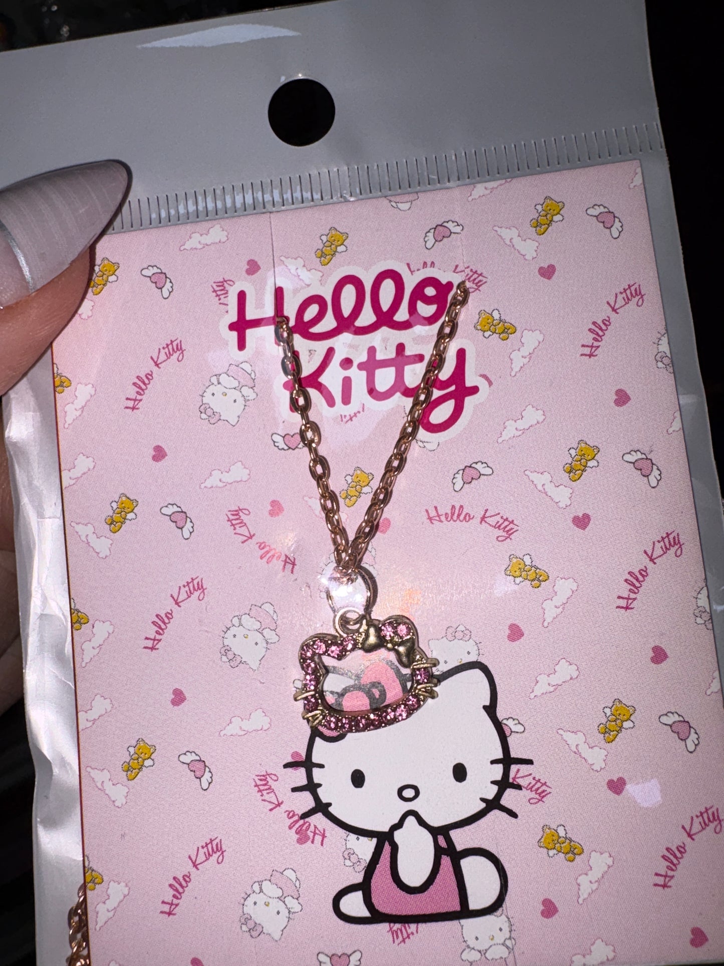 COLAR DOURADO HELLO KITTY COM PINGENTE