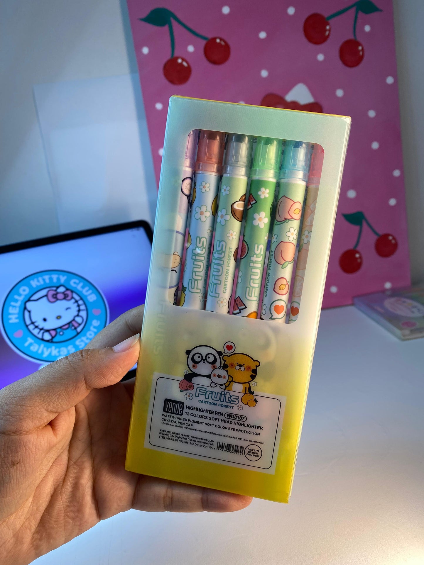 Marcadores 12 cores com cheirinho de frutas