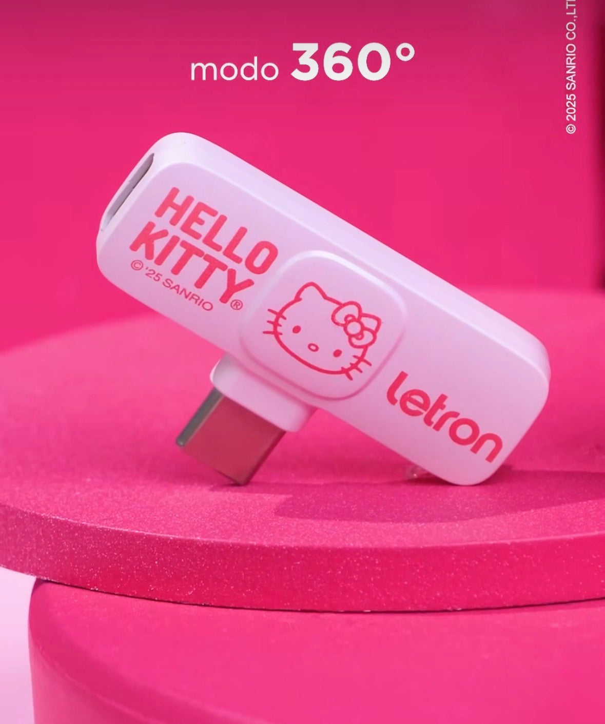 MICROFONE LAPELA HELLO KITTY