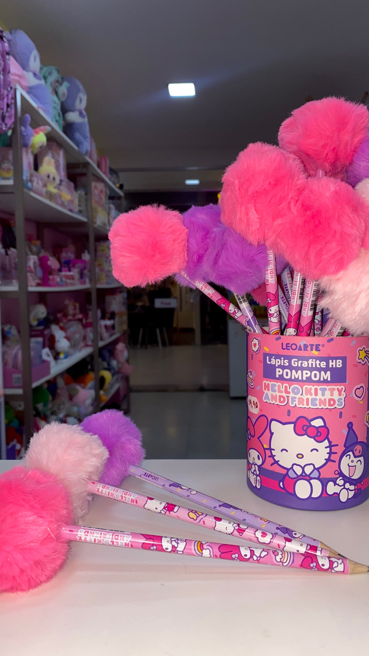 LAPIS POMPOM HELLO KITTY, KUROMI E MY MELODY