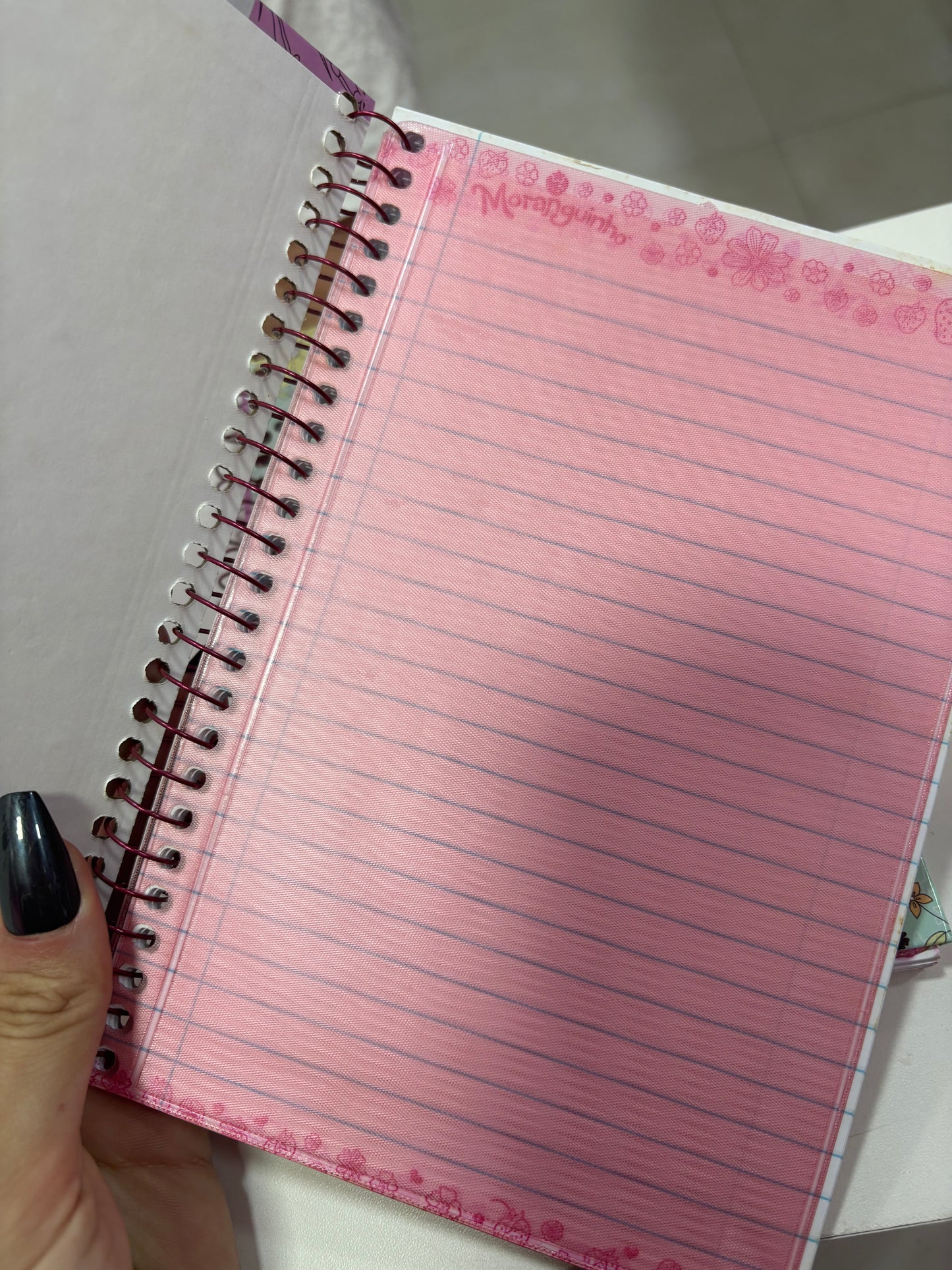 MINI CADERNO MORANGUINHO 96 FOLHAS
