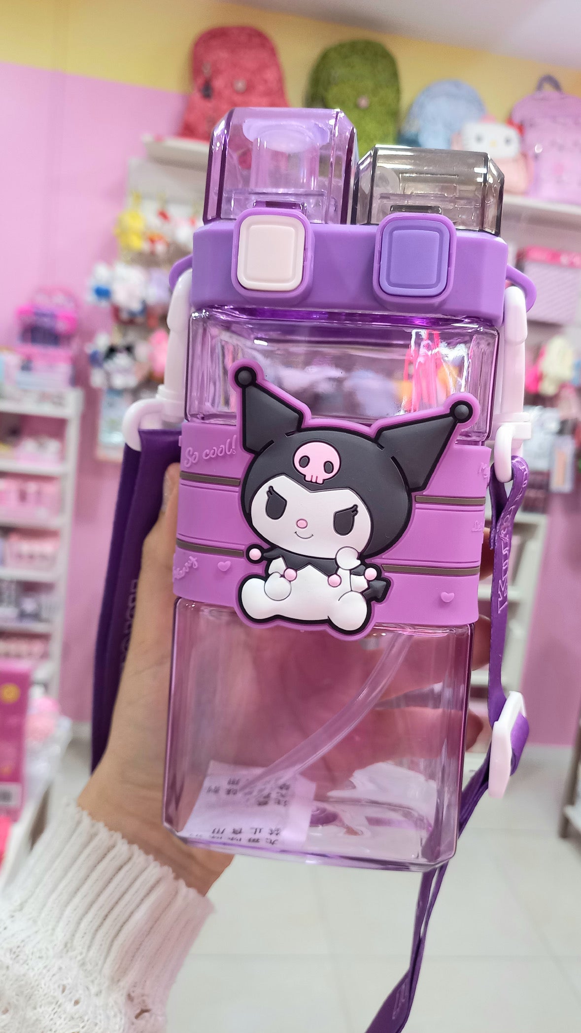GARRAFA SANRIO 2 bocas, My Melody, Kuromi e cinnamoroll
