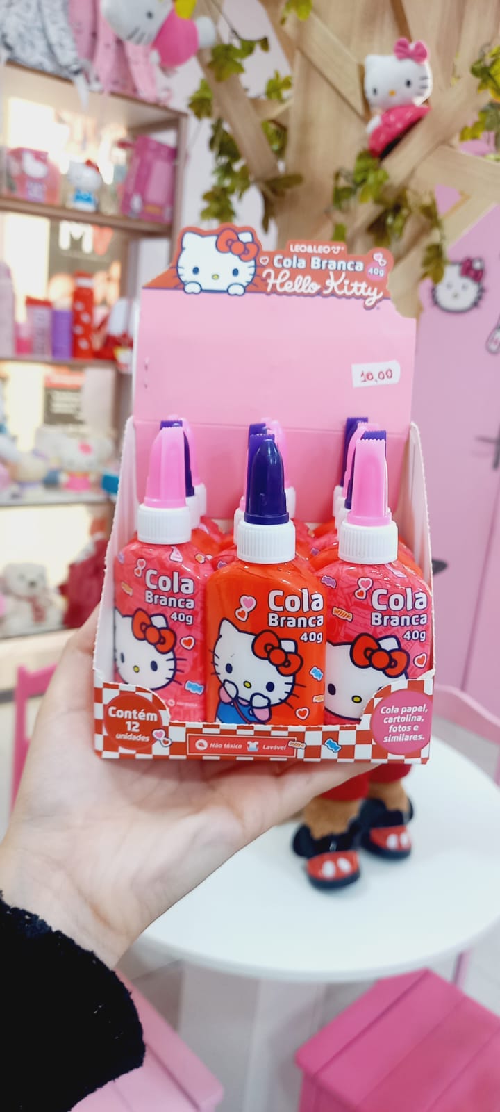 COLA BRANCA HELLO KITTY