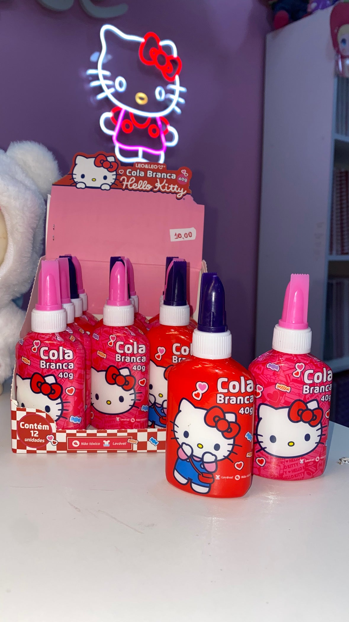 COLA BRANCA HELLO KITTY