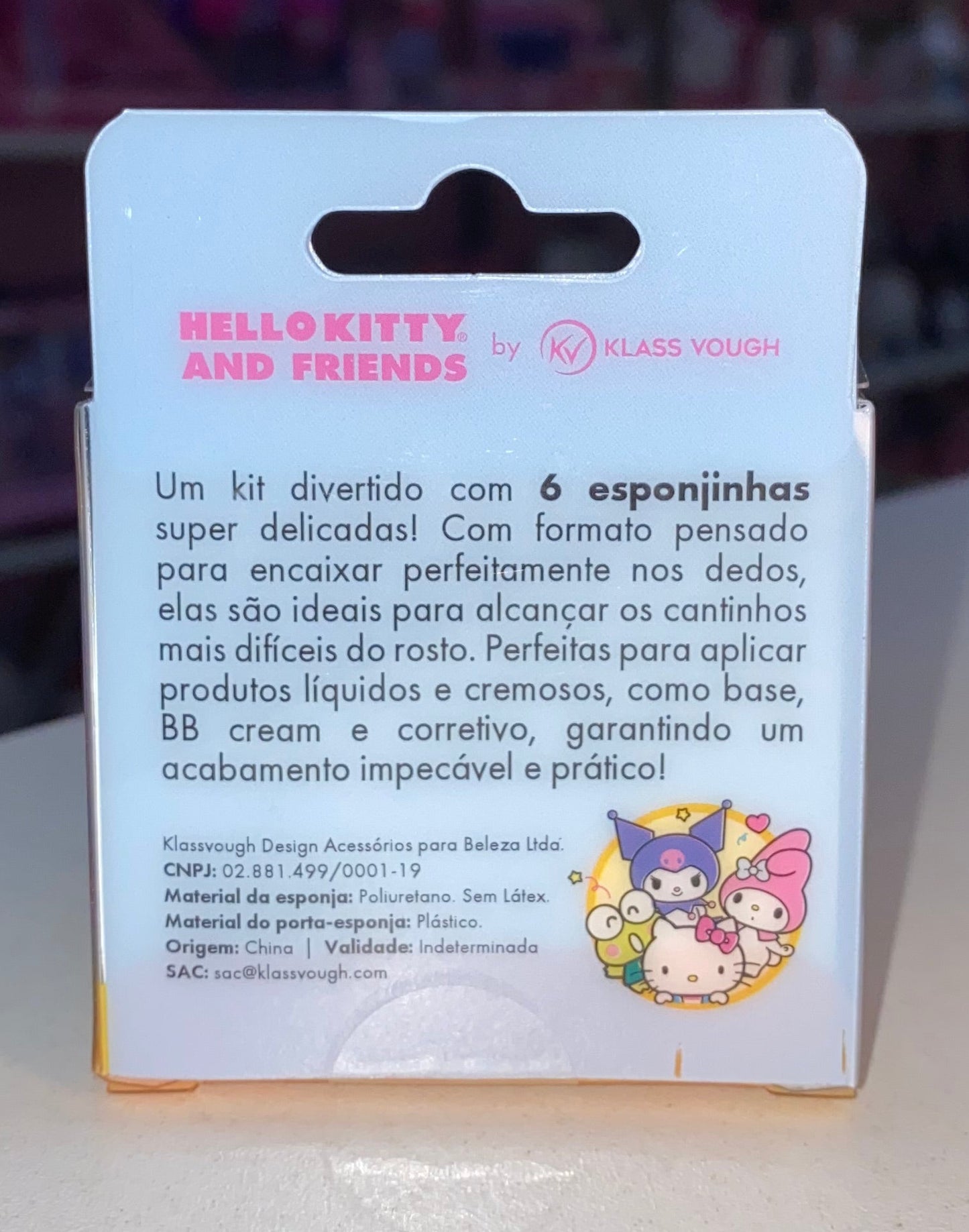 KIT 6 MINI ESPONJAS SANRIO HELLO KITTY E AMIGOS