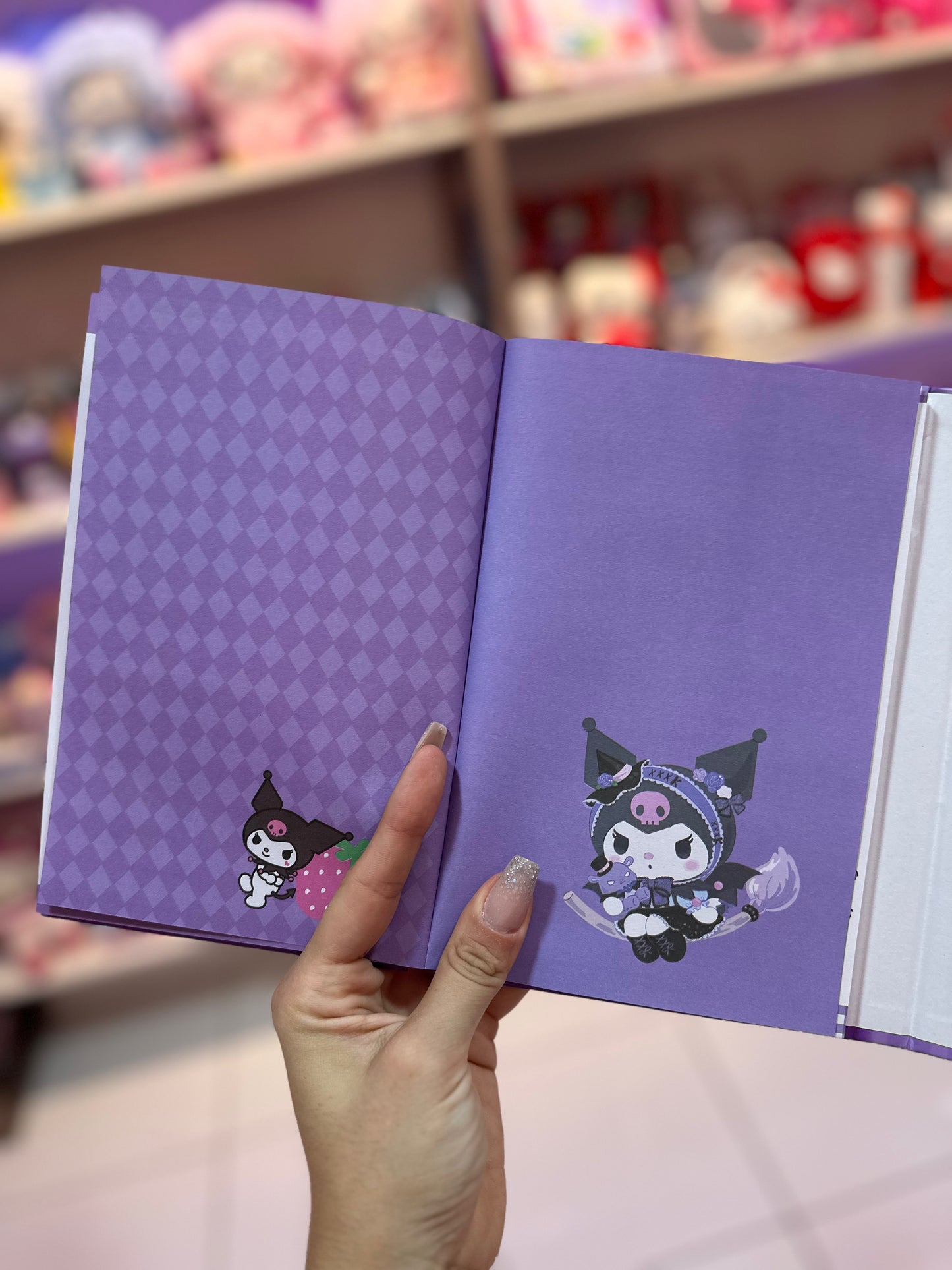 AGENDA KUROMI FOLHAS DECORADAS