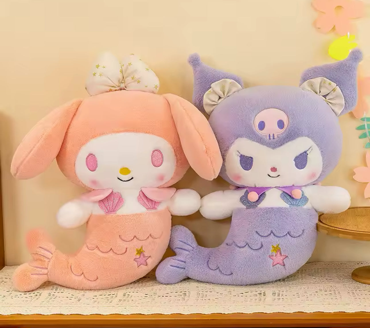 PELÚCIA KUROMI E MY MELODY 55cm