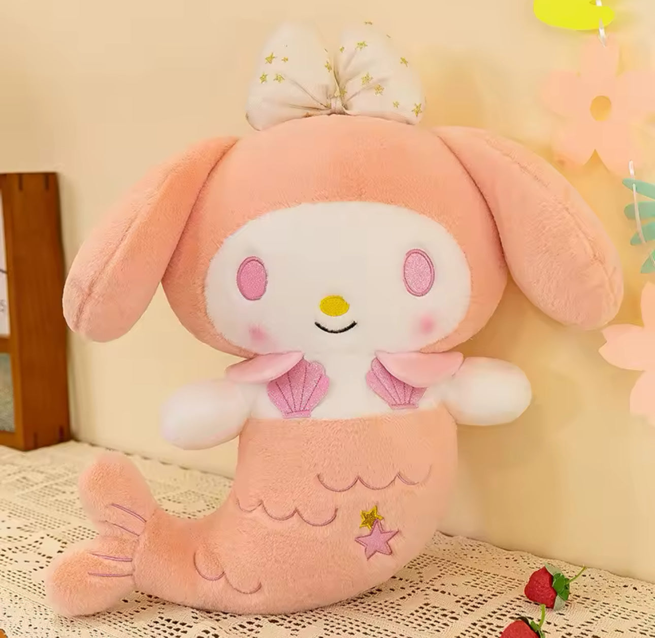 PELÚCIA KUROMI E MY MELODY 55cm