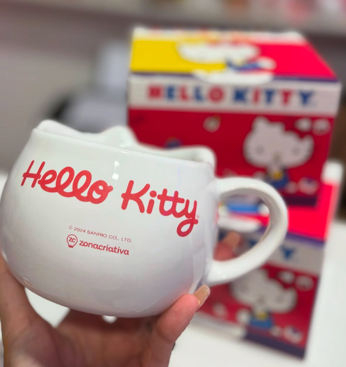 CANECA CABEÇA HELLO KITTY GRANDE