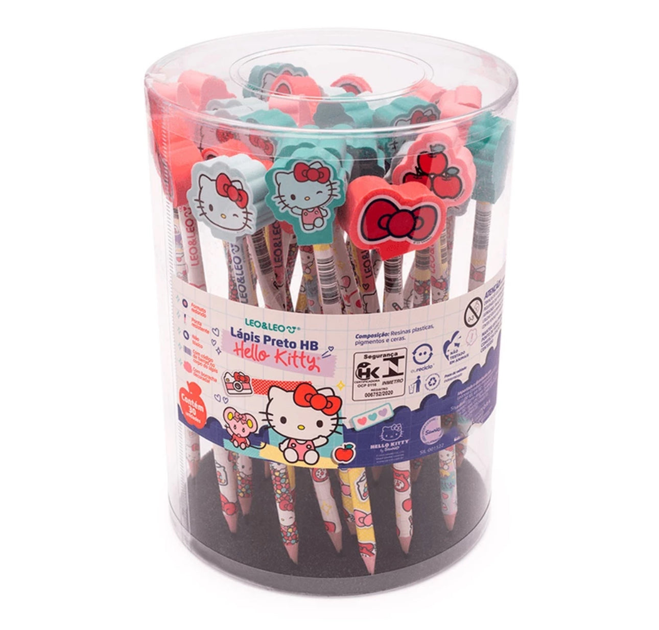 LÁPIS HELLO KITTY COM BORRACHA