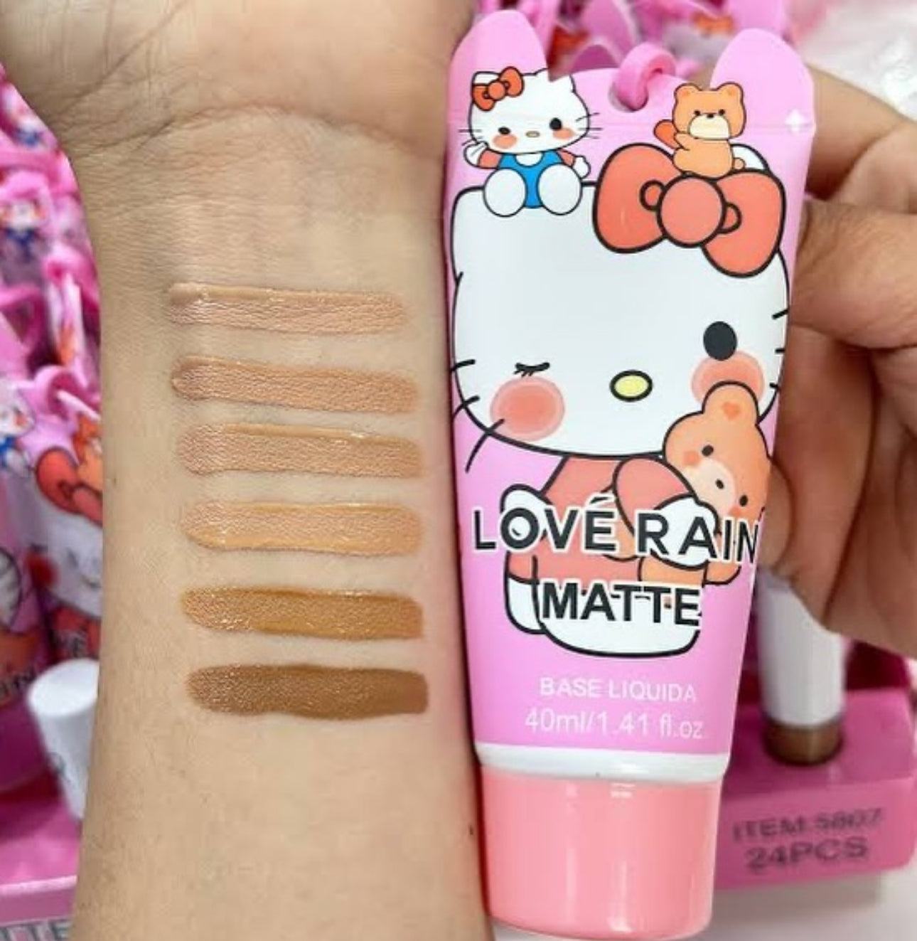 BASE HELLO KITTY EFEITO MATTE CHAVEIRO
