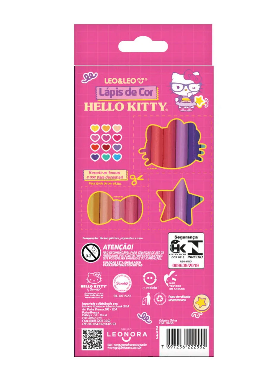 LÁPIS DE COR NOVA COLEÇÃO HELLO KITTY