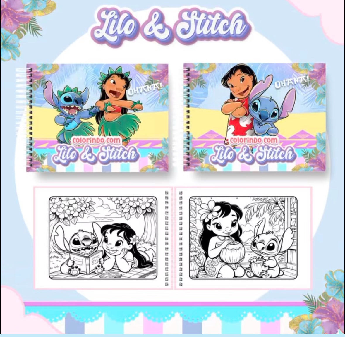 Livro de colorir LILO E STITCH