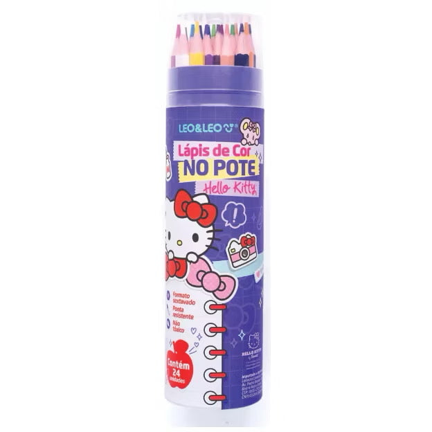 LAPIS DE COR HELLO KITTY 24 cores