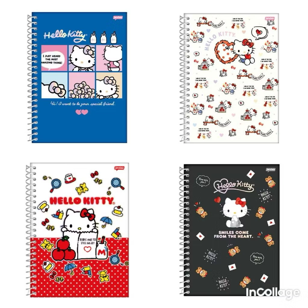 CADERNO UNIVERSITÁRIO HELLO KITTY 10 MATÉRIAS