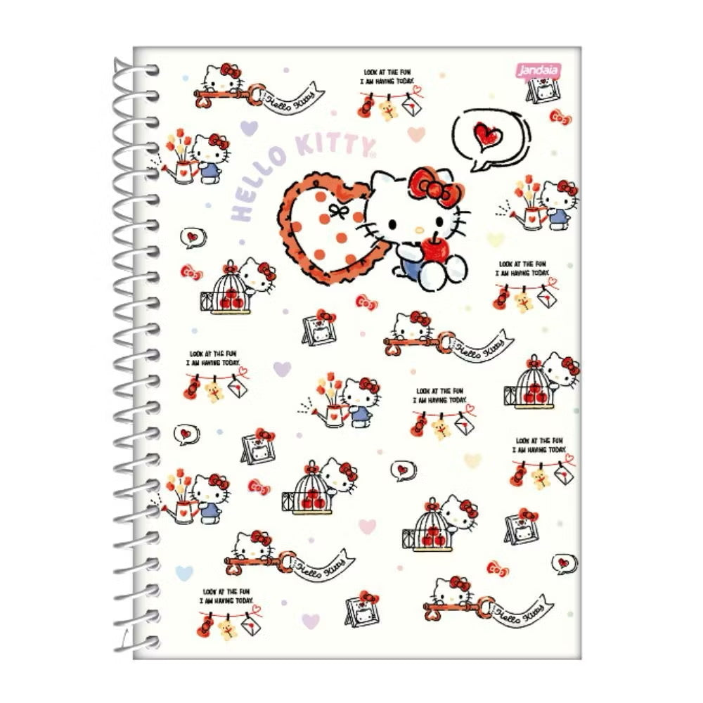 CADERNO UNIVERSITÁRIO HELLO KITTY 10 MATÉRIAS