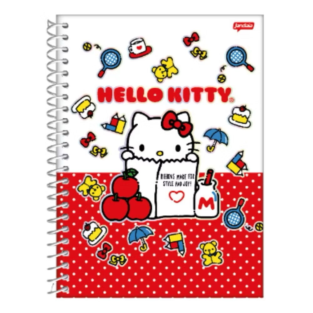 CADERNO UNIVERSITÁRIO HELLO KITTY 10 MATÉRIAS