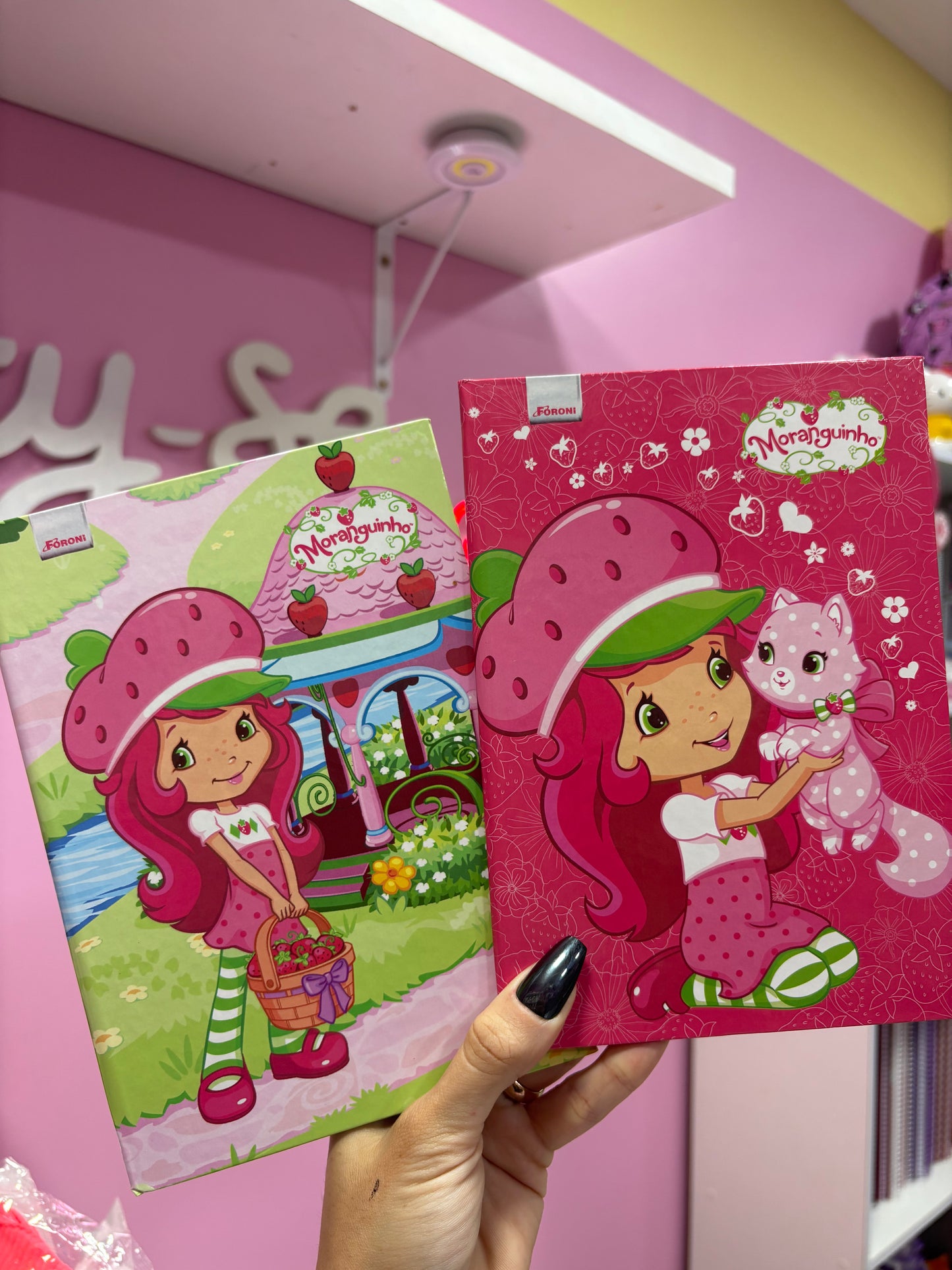 MINI CADERNO BROCHURA MORANGUINHO 48 folhas