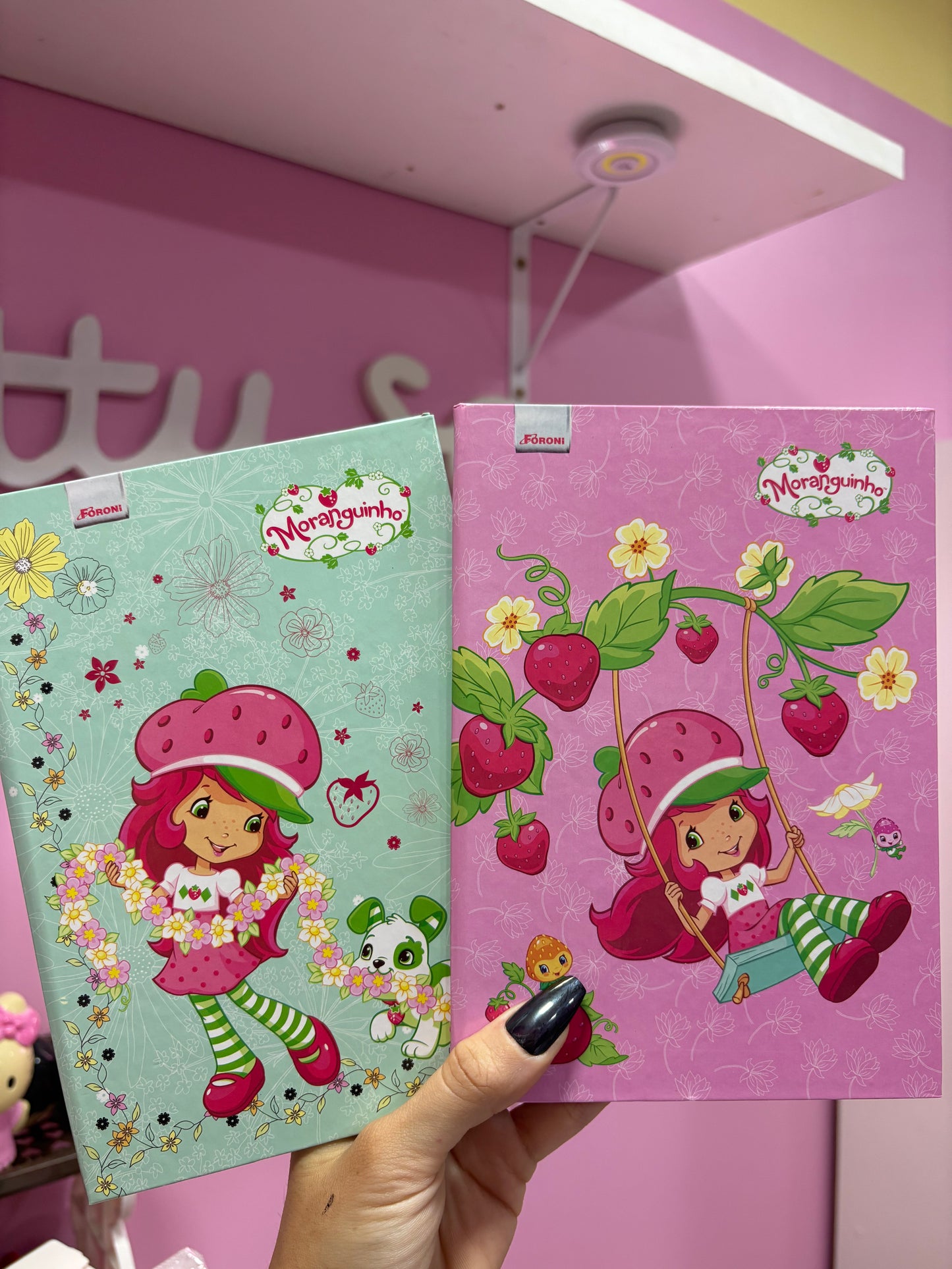MINI CADERNO BROCHURA MORANGUINHO 48 folhas