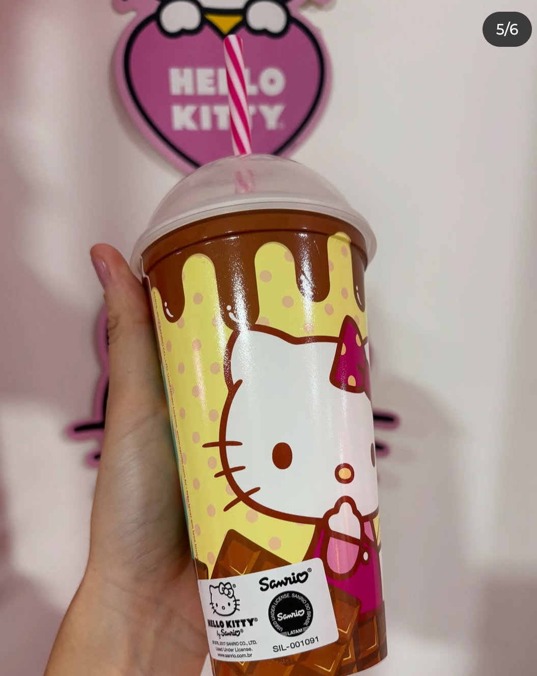 Copo Milke Shake Hello Kitty e Chococat
