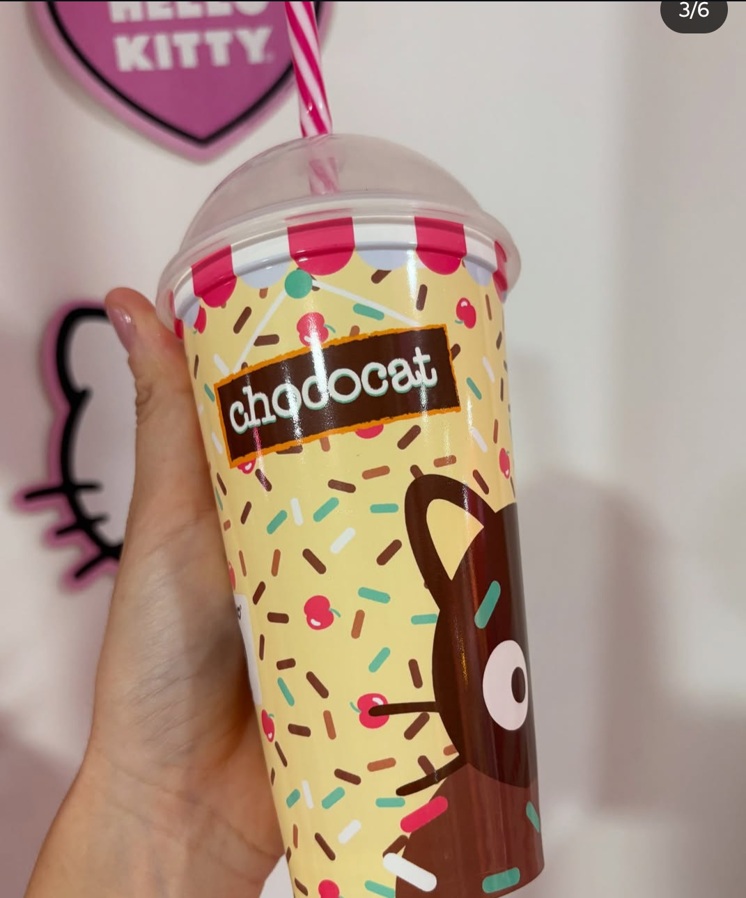 Copo Milke Shake Hello Kitty e Chococat