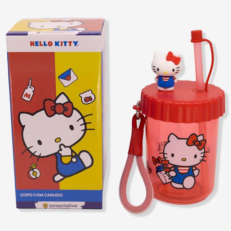 COPO FLIP CANUDO HELLO KITTY, HARRY POTTER, SONIC, HOMEM ARANHA, BOB ESPONJA
