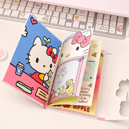 AGENDA HELLO KITTY FOLHAS SUPER DECORADAS