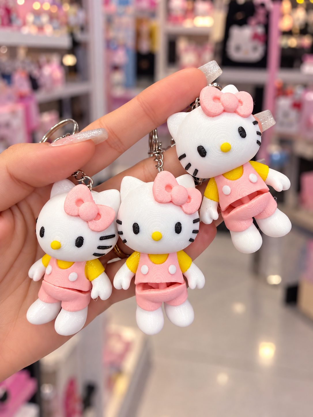CHAVEIRO 3D HELLO KITTY ARTICULADA