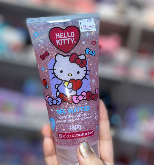 Gel com glitter Hello Kitty