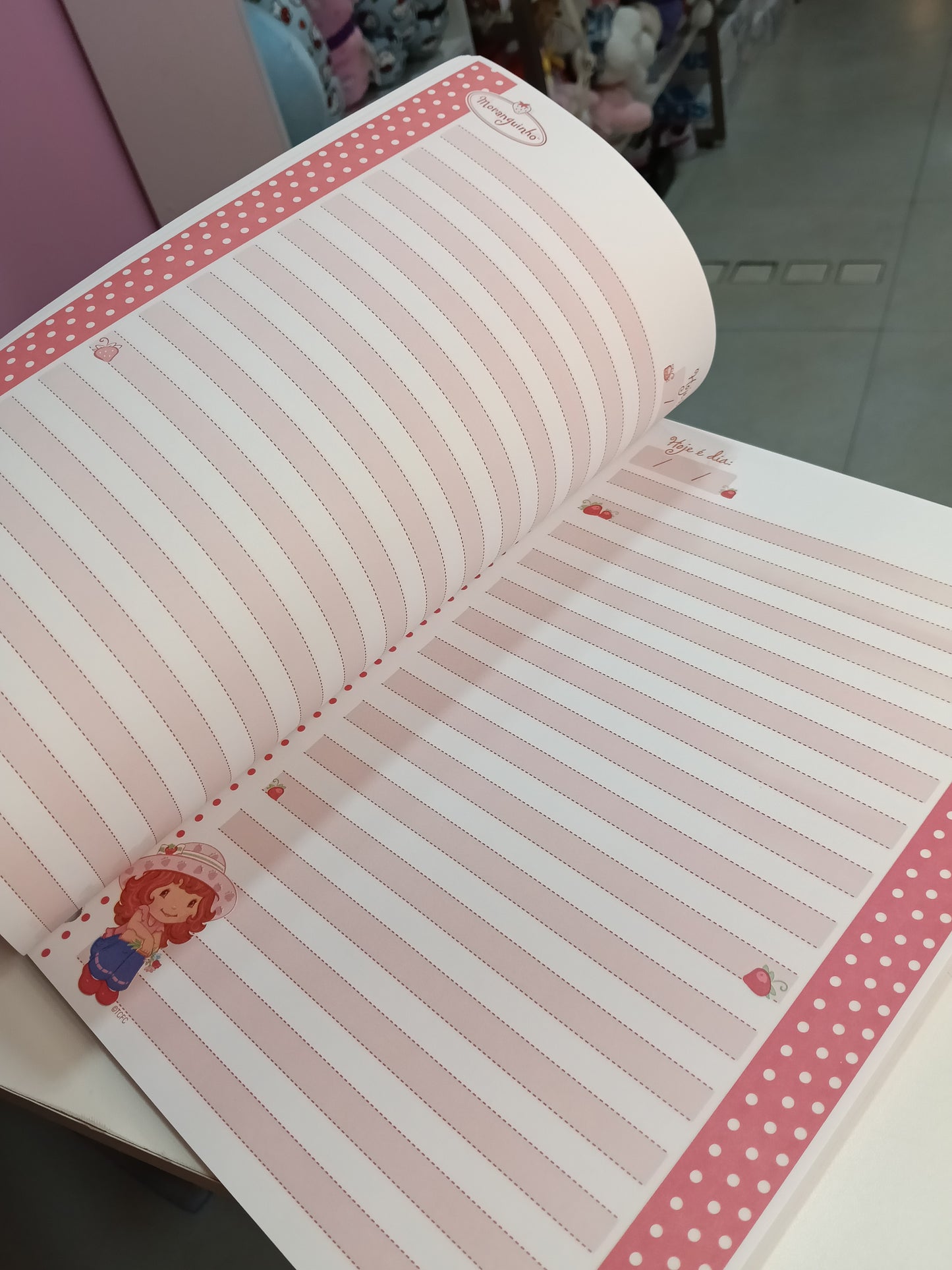 FOLHAS DE FICHARIO VINTAGE HELLO KITTY, MORANGUINHO, CHOCOCAT