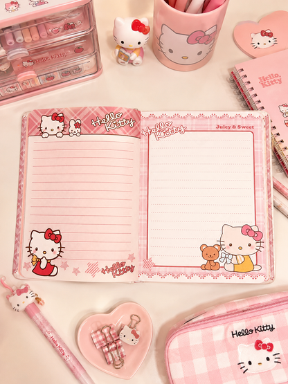 AGENDA HELLO KITTY FOLHAS SUPER DECORADAS