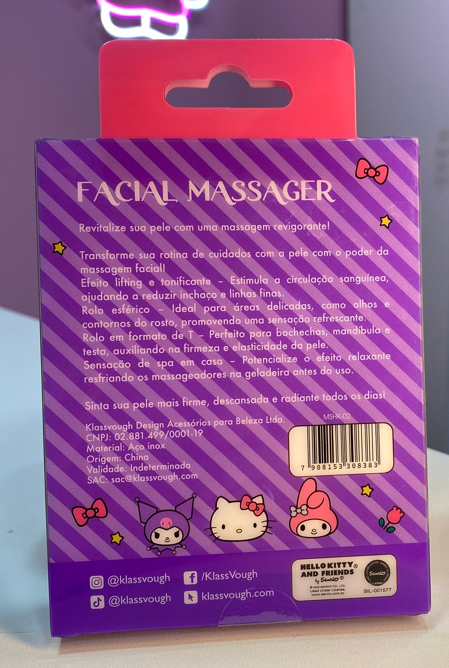MASSAGEADOR FACIAL METÁLICO HELLO KITTY