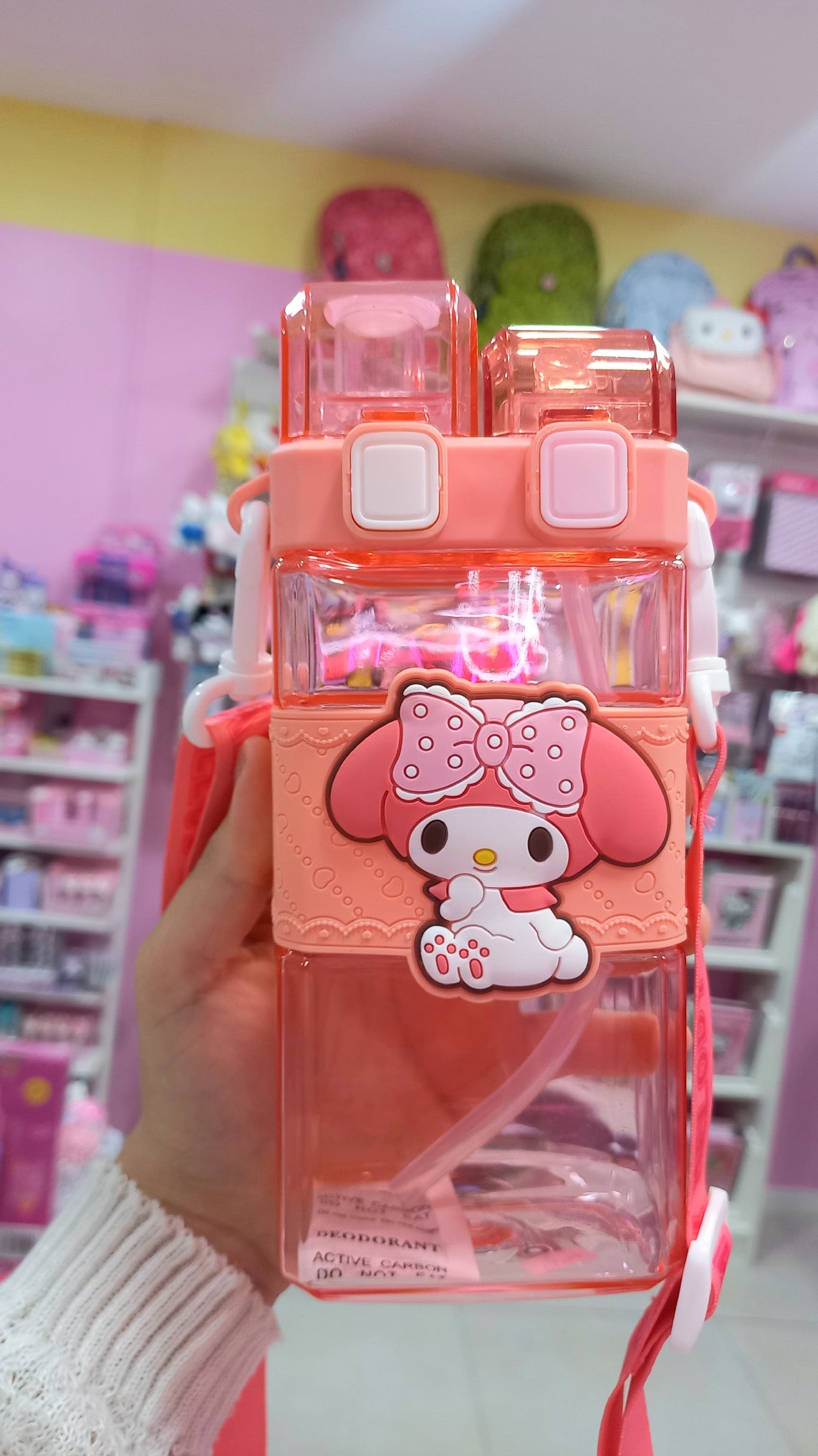 GARRAFA SANRIO 2 bocas, My Melody, Kuromi e cinnamoroll
