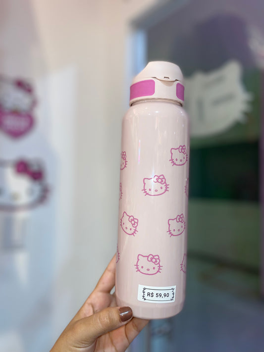 Garrafa logo hello Kitty rosa