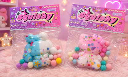 SQUICHY SANRIO HELLO, KUROMI, MY MELODY e CINNA