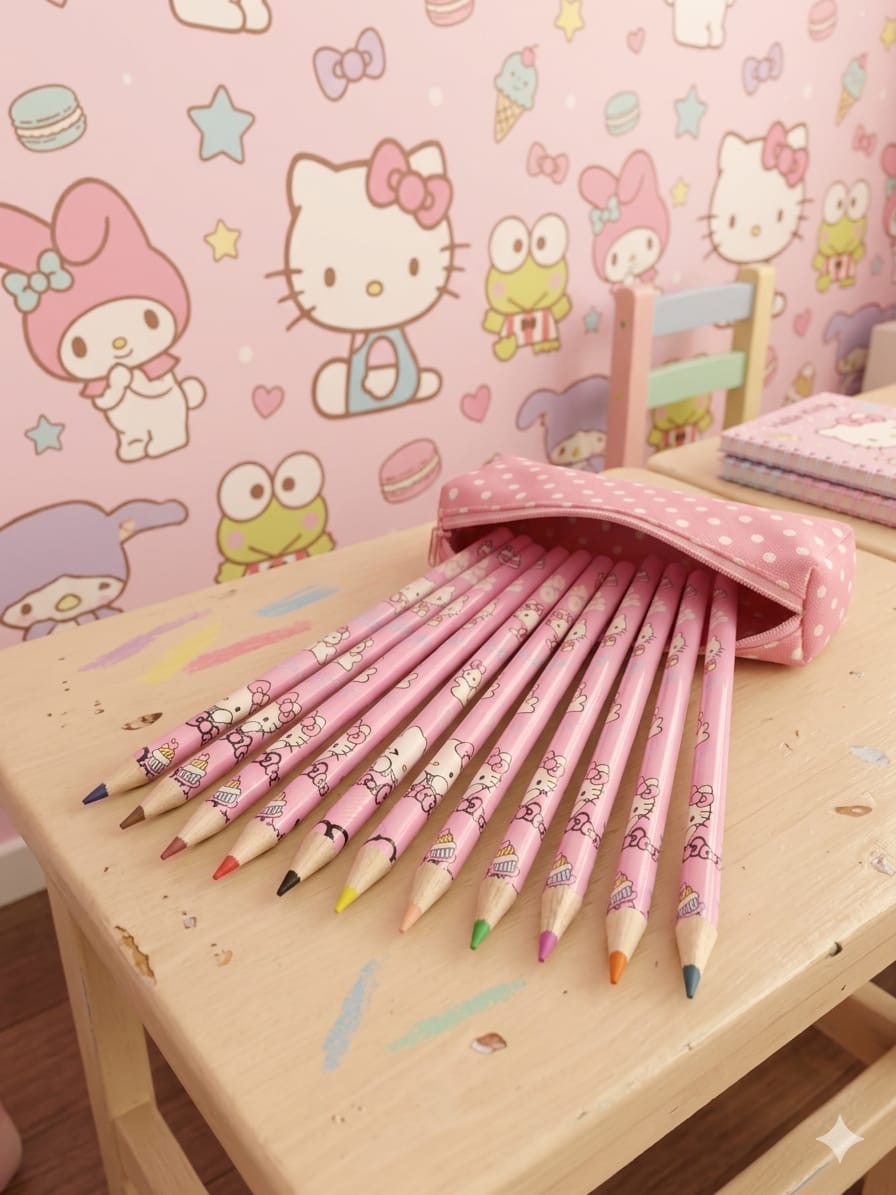 LAPIS DE COLORIR HELLO KITTY