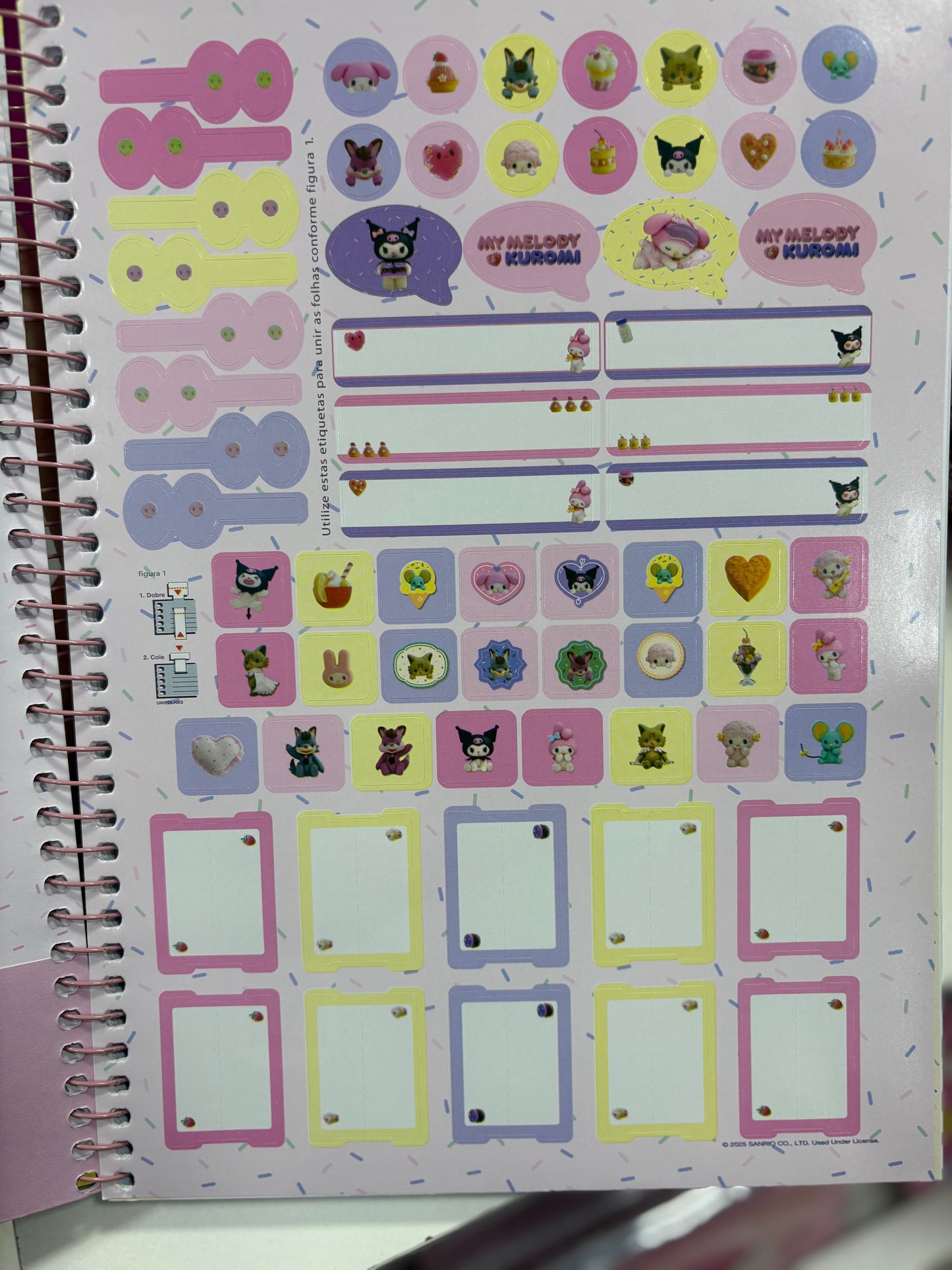 CADERNO 10 MATÉRIAS SERIE KUROMI E MY MELODY
