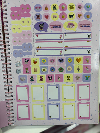 CADERNO 10 MATÉRIAS SERIE KUROMI E MY MELODY