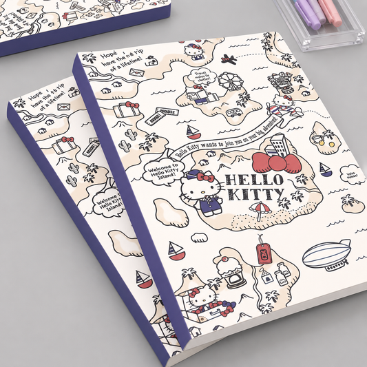 AGENDA HELLO KITTY FOLHAS SUPER DECORADAS