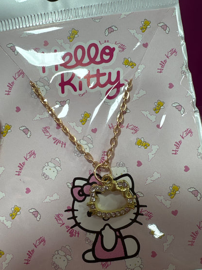 COLAR DOURADO HELLO KITTY COM PINGENTE