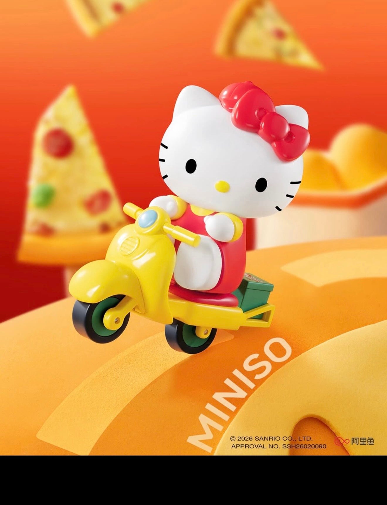 HELLO KITTY PIZZARIA MINISO BLIND BOX ORIGINAL IMPORTADA