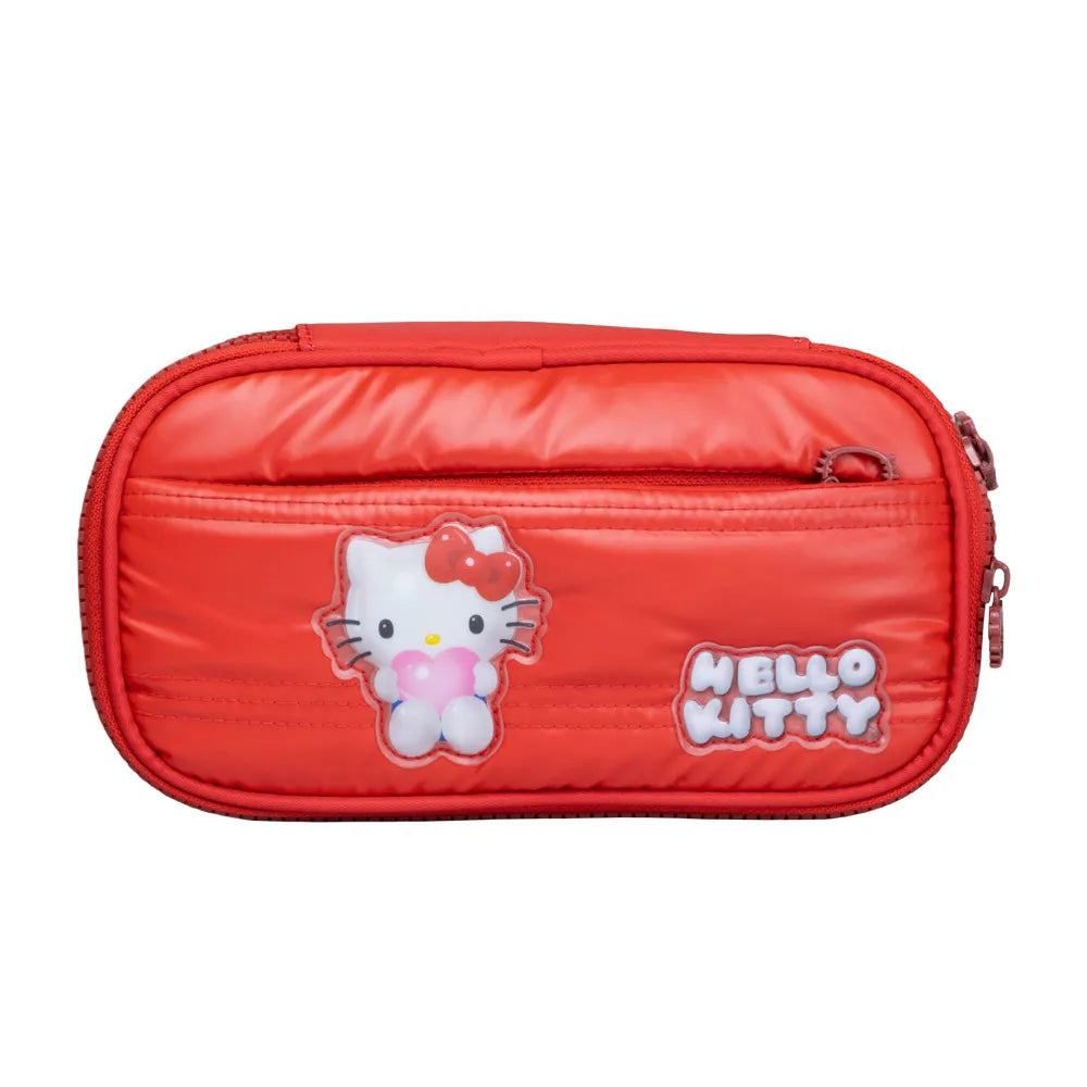 Estojo duplo puffer hello kitty