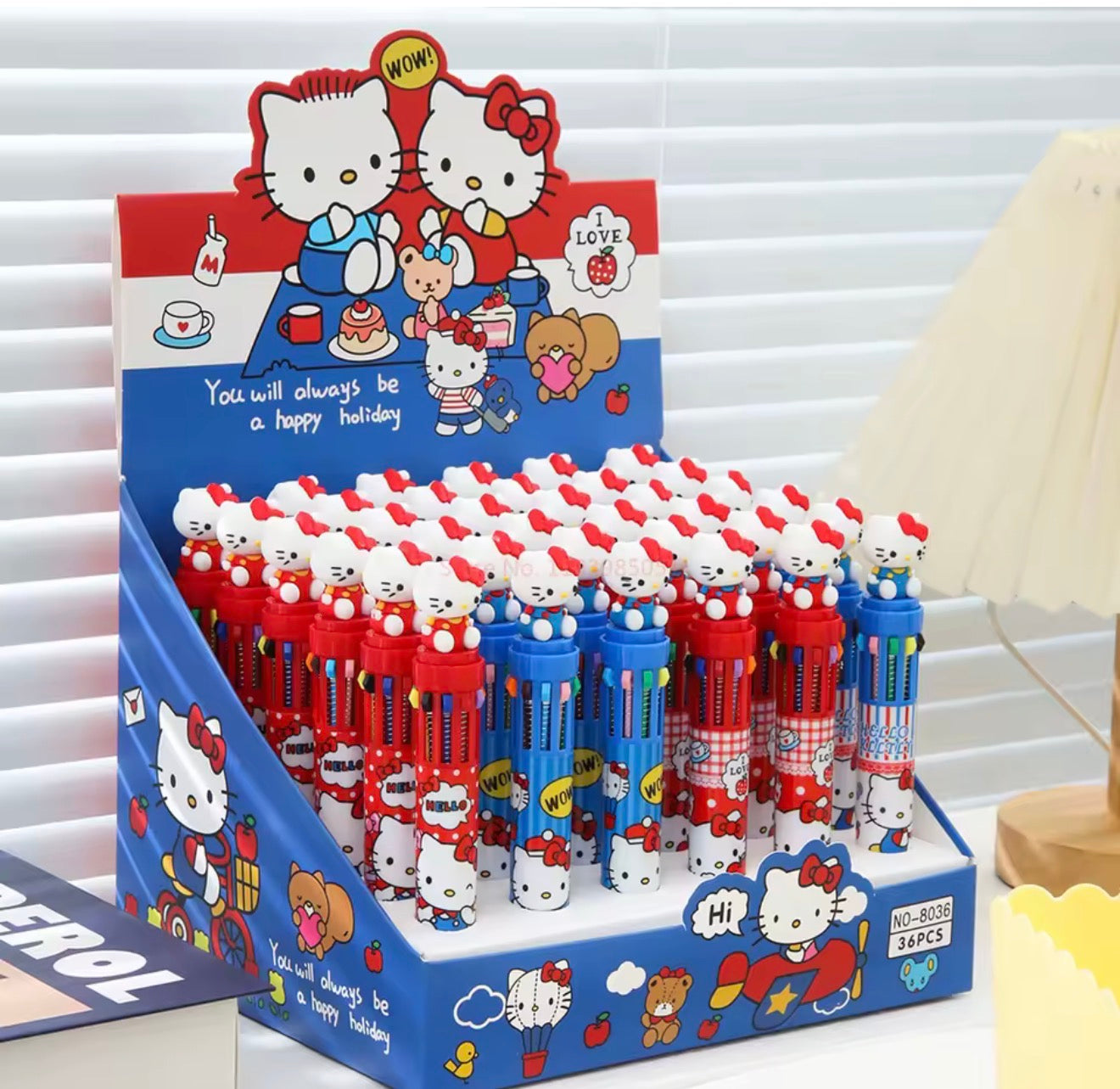 CANETA 10 CORES HELLO KITTY
