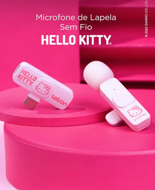 MICROFONE LAPELA HELLO KITTY