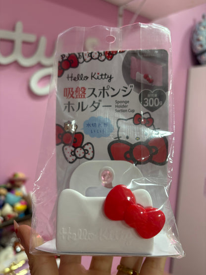 PORTA ESPONJA COM VENTOSA HELLO KITTY