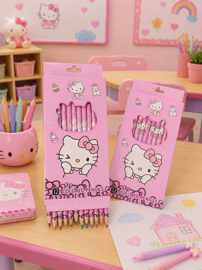 LAPIS DE COLORIR HELLO KITTY